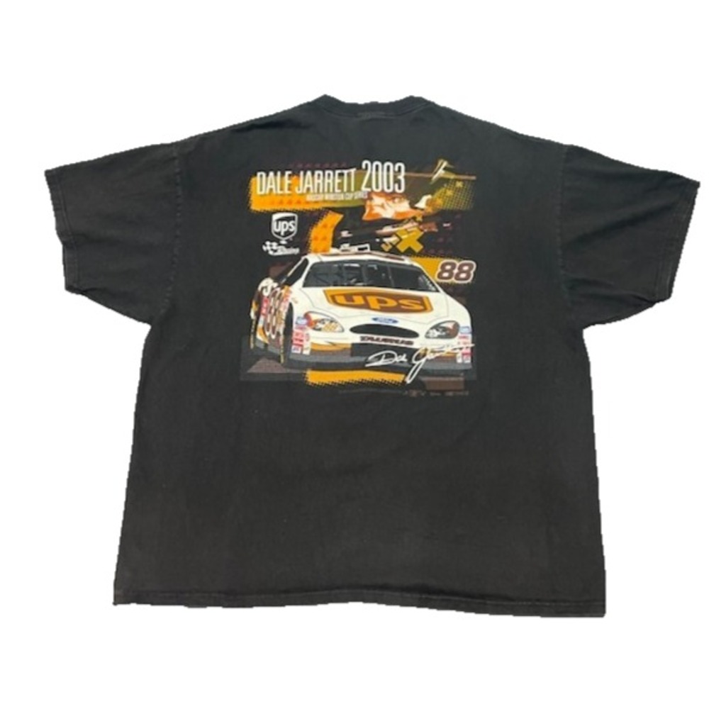 Vintage Dale Jarrett NASCAR Racing T-Shirt Mens XXL Black 2000s Chase Authentics